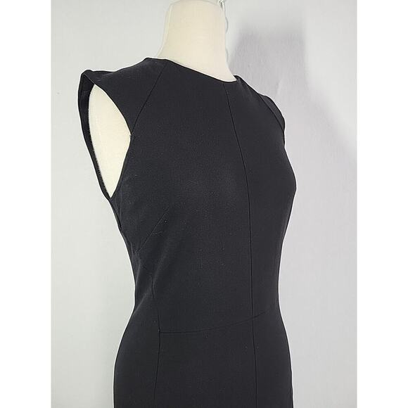 M.M. LAFLEUR Katie Dress Black Sleeveless Size 10 Sheath Crew Neck Work Office - Picture 3 of 15